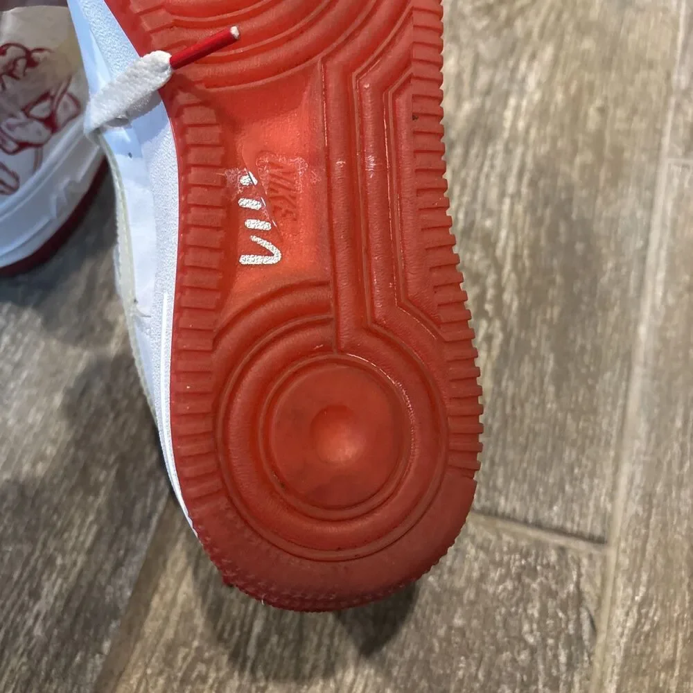 Nike Air Force 1 Thank You Plastic Bag White/Red Youth Size 6